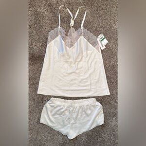 NWT Flora Nikrooz White Lace Chemise Set Size Large